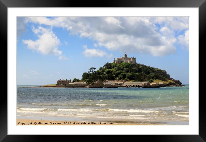 St Michael Mount Framed Mounted Print by Michael Greaves
