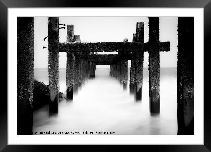 The Misty Sea Framed Mounted Print by Michael Greaves
