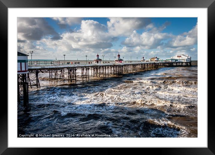North Pier Blackpool Framed Mounted Print by Michael Greaves