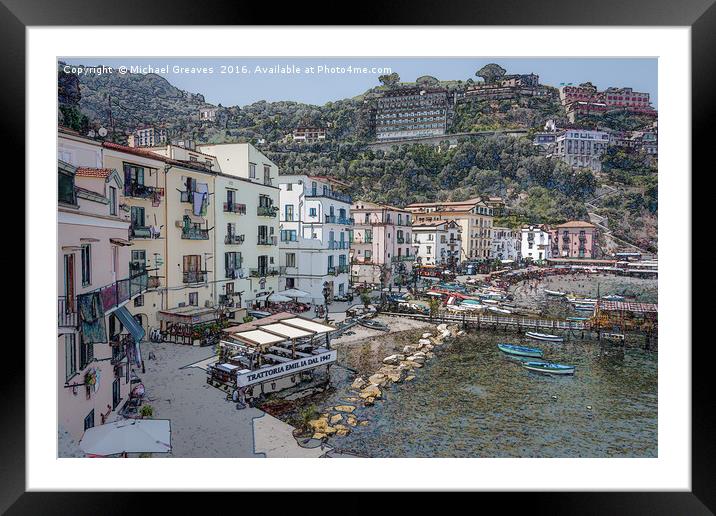 Sorrento, Italy Framed Mounted Print by Michael Greaves