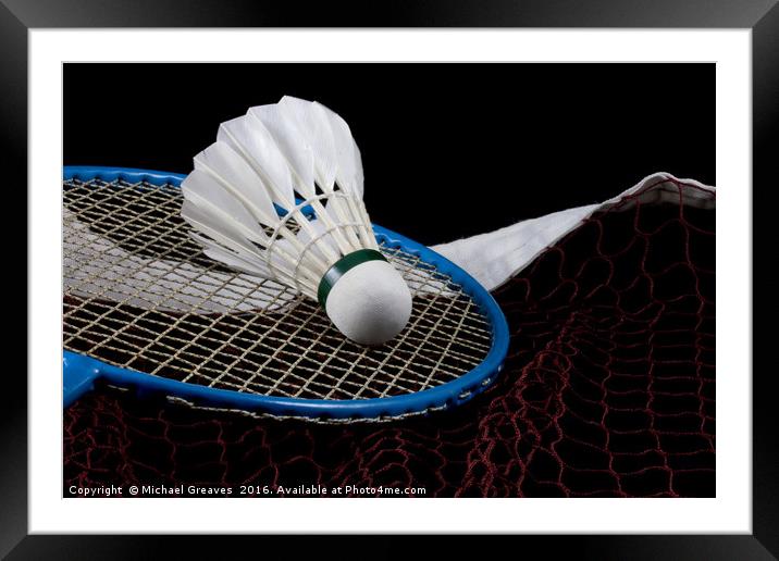 Badminton Framed Mounted Print by Michael Greaves
