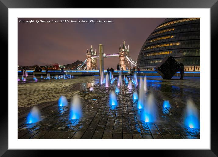 South Bank Framed Mounted Print by George Blair