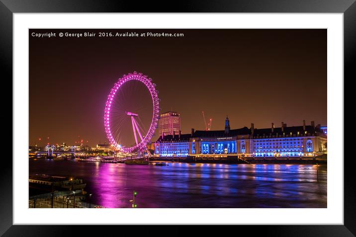 London Eye Framed Mounted Print by George Blair