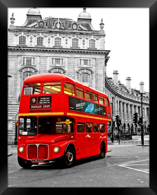 Routemaster red London bus  Framed Print by Omran Husain