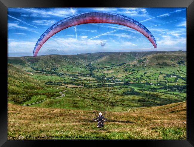 Paraglider Framed Print by Craig Preedy