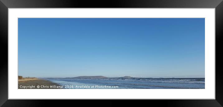 Blue Surf Framed Mounted Print by Chris Williams