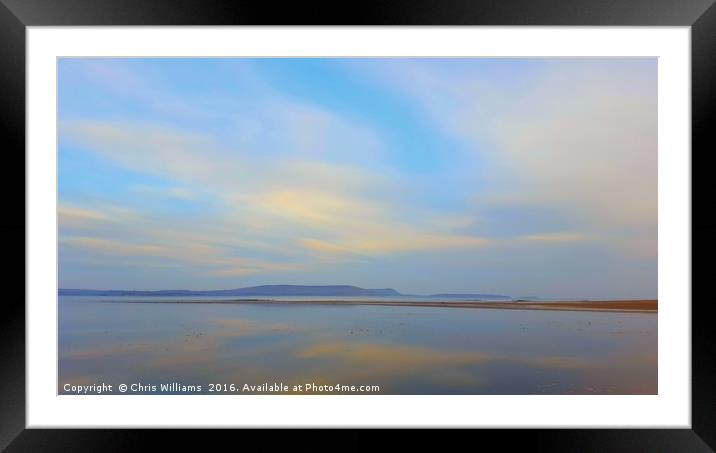 Calming Reflections Framed Mounted Print by Chris Williams