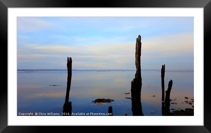 Blue Waters Framed Mounted Print by Chris Williams