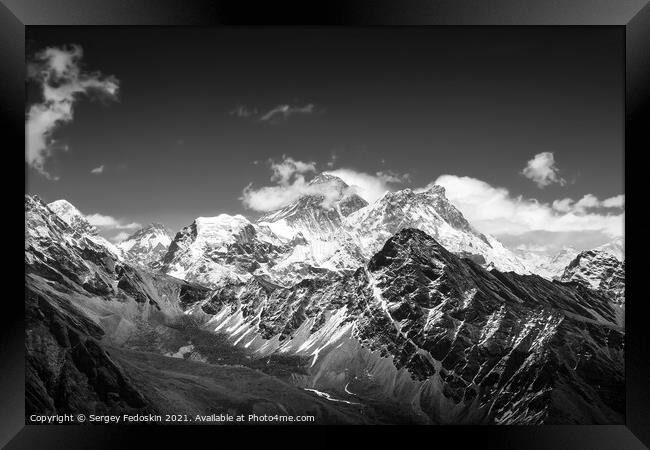 Mt. Everest. Framed Print by Sergey Fedoskin