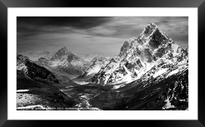 Himalaya mountains. Framed Mounted Print by Sergey Fedoskin