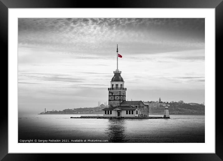 Maiden's Tower.  Framed Mounted Print by Sergey Fedoskin
