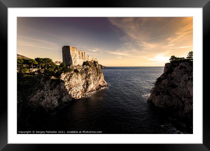 Fort of St. Lawrence (Fort Lovrjenac) in Dubrovnik Framed Mounted Print by Sergey Fedoskin