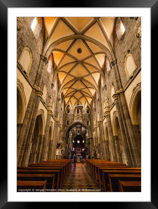 St. Procopius Basilica in Trebic, Czechia. Gothic church built in 13th century. UNESCO world heritage site. Framed Mounted Print by Sergey Fedoskin