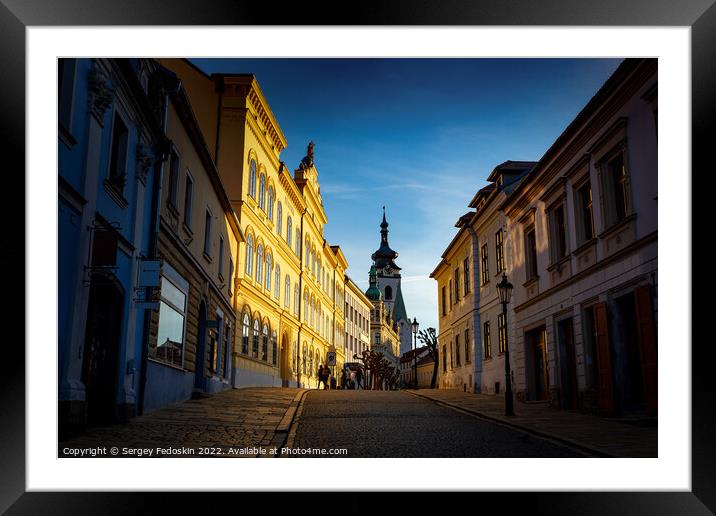 Pisek - town in South Czechia Framed Mounted Print by Sergey Fedoskin