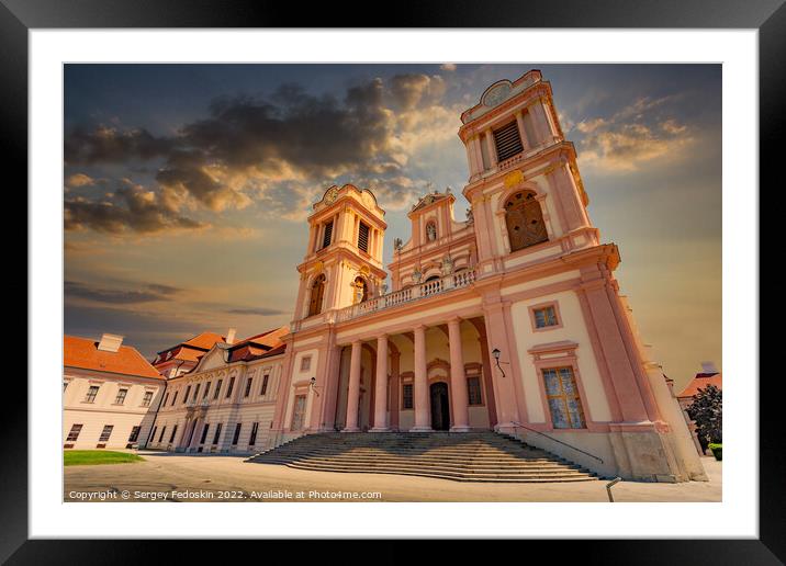 Sunset over Gottweig Abbey Framed Mounted Print by Sergey Fedoskin
