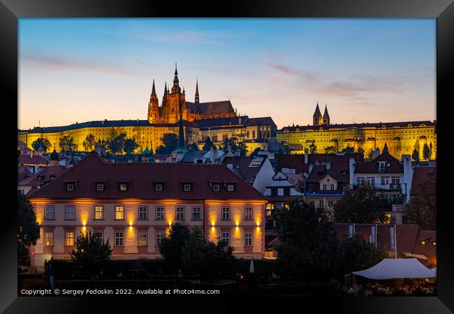 St. Vitas Cathedral and Prague Castle. Czechia Framed Print by Sergey Fedoskin