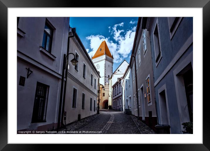 Old street in European town Framed Mounted Print by Sergey Fedoskin