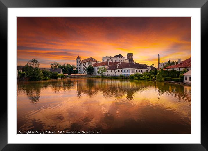 Jindrichuv Hradec castle. Czech Republic. Framed Mounted Print by Sergey Fedoskin