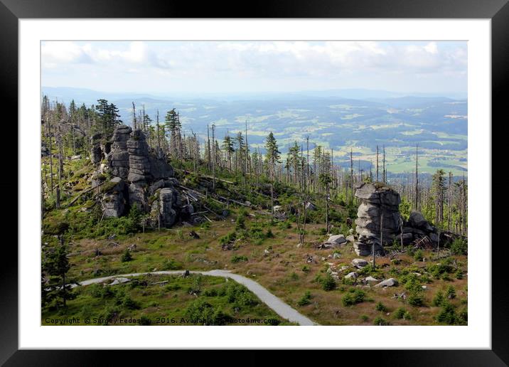 Dreisesselberg mount. Bavaian forest.  Framed Mounted Print by Sergey Fedoskin
