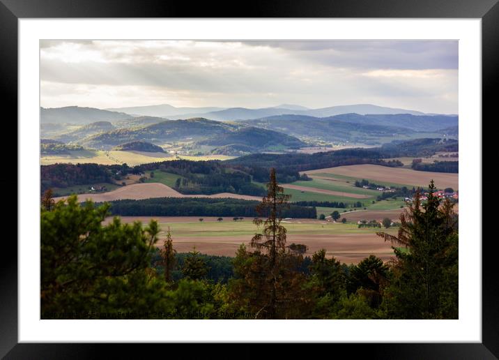 View from mount Kluk in Czechia Framed Mounted Print by Sergey Fedoskin