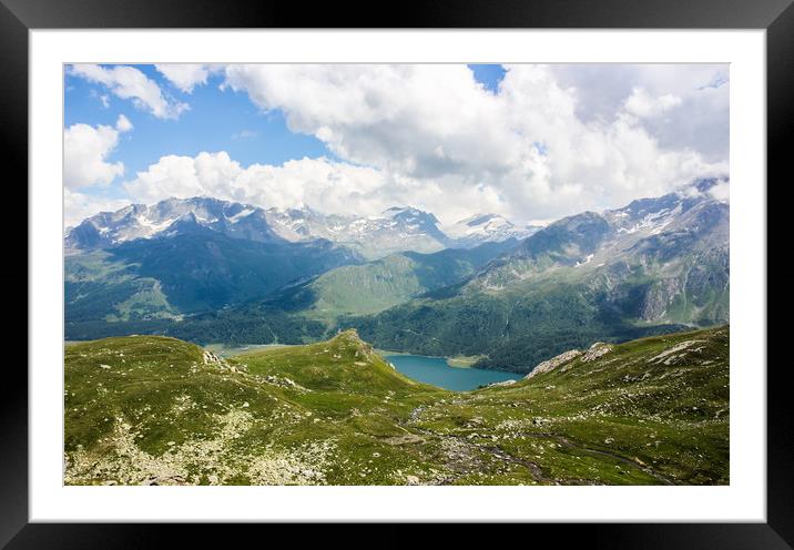 Summer in the Swiss Alps. Framed Mounted Print by Sergey Fedoskin