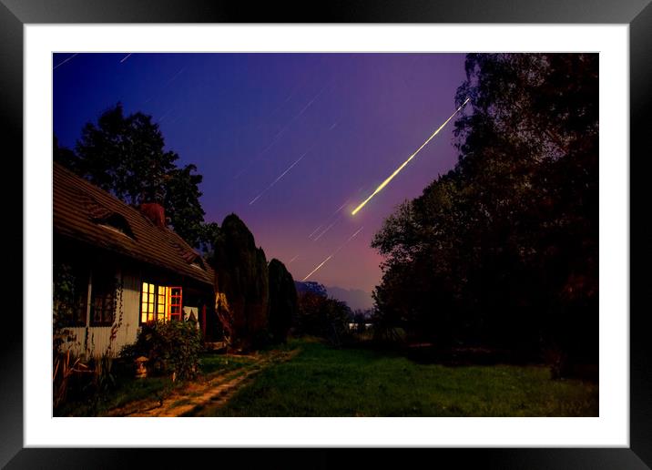 Night sky with Venus and other stars. Framed Mounted Print by Sergey Fedoskin