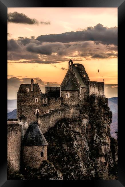 Aggstein castle in Wachau valley. Framed Print by Sergey Fedoskin
