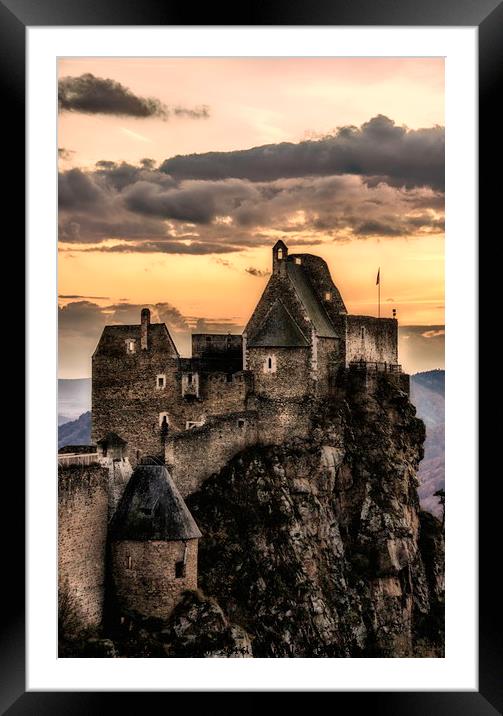 Aggstein castle in Wachau valley. Framed Mounted Print by Sergey Fedoskin