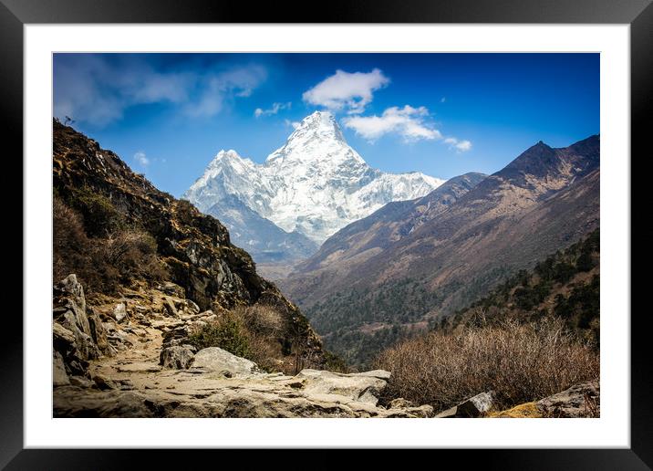 Ama Dablam mountain. Sagarmatha National Park. Framed Mounted Print by Sergey Fedoskin