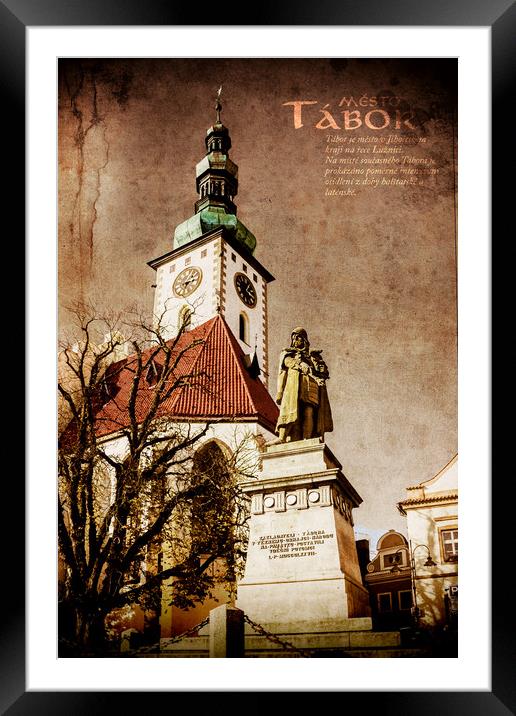 Main square in town Tabor. Czechia Framed Mounted Print by Sergey Fedoskin