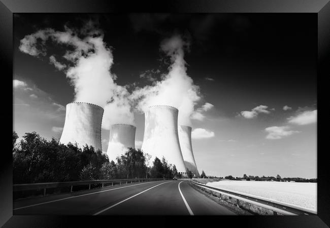 Nuclear power plant Temelin. Framed Print by Sergey Fedoskin