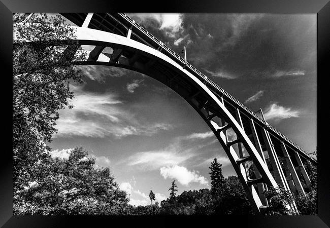 Bridge called "Duha" - Bechyne. Czech Republic Framed Print by Sergey Fedoskin