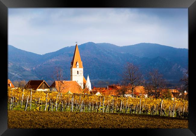 Weissenkirchen. Wachau valley. Lower Austria. Autu Framed Print by Sergey Fedoskin