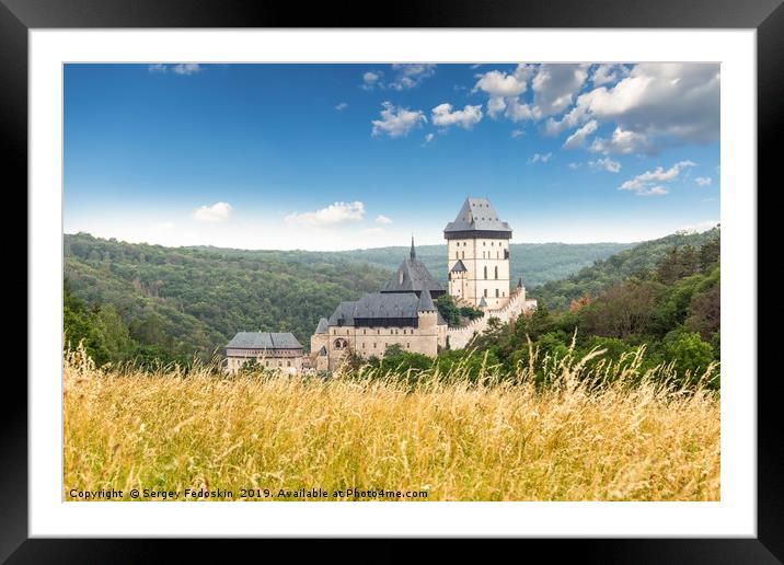 Karlstejn Castle. Summer day. Czech Republic. Framed Mounted Print by Sergey Fedoskin