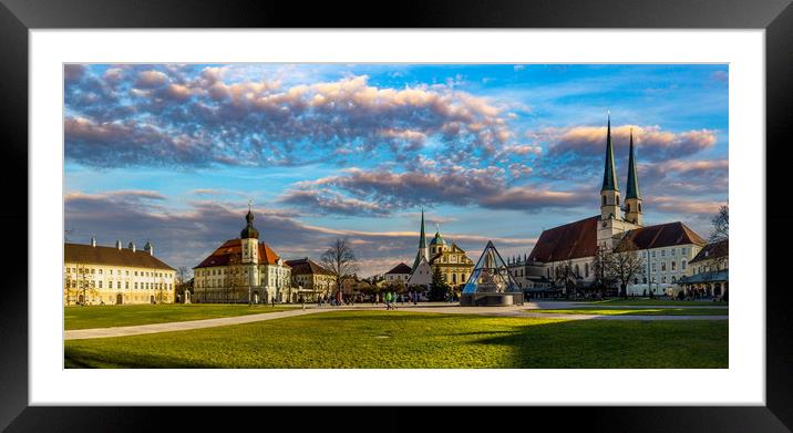 Main square of the city Altotting. Bavaria. German Framed Mounted Print by Sergey Fedoskin