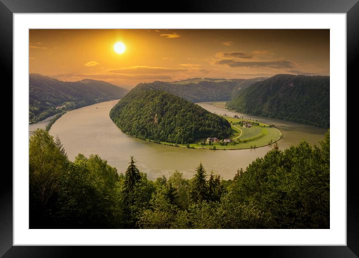 Danube river. Framed Mounted Print by Sergey Fedoskin