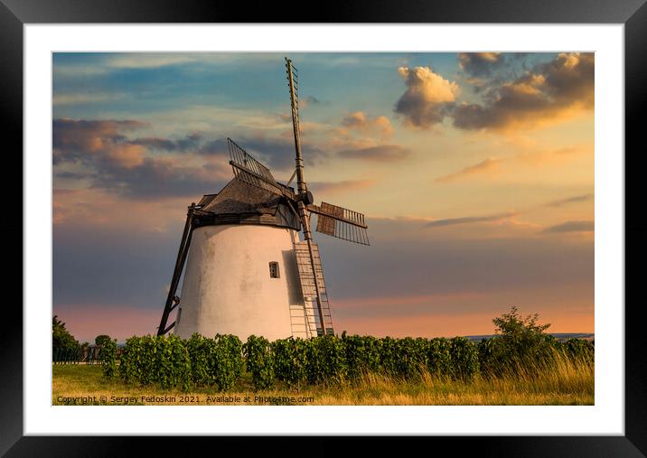 Old windmill. Framed Mounted Print by Sergey Fedoskin