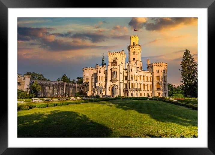 Hluboka nad Vltavou Castle. Framed Mounted Print by Sergey Fedoskin