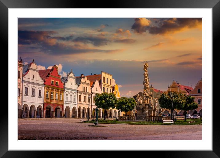 Telc city, Czech Republic. Framed Mounted Print by Sergey Fedoskin