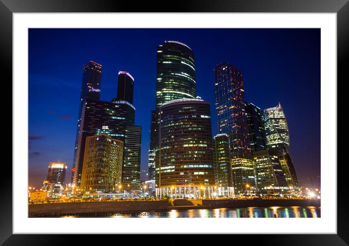  Moscow city Framed Mounted Print by Sergey Fedoskin