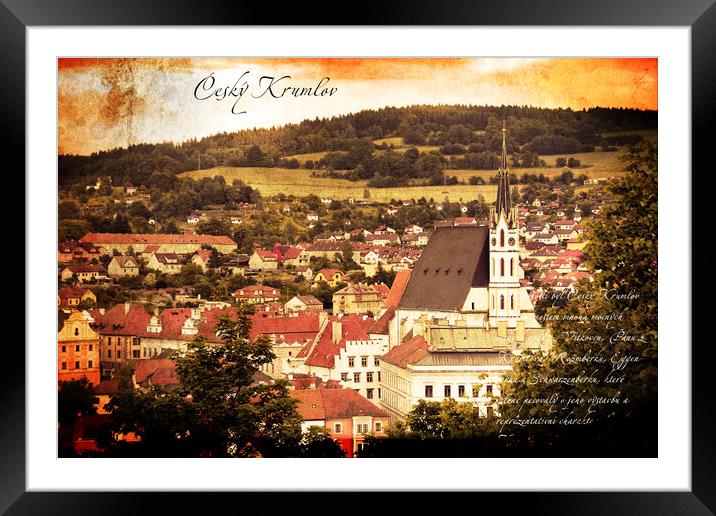 Cesky Krumlov, Czech Republic. Framed Mounted Print by Sergey Fedoskin