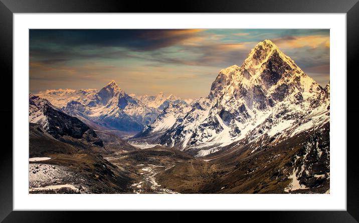 Himalaya mountains. Framed Mounted Print by Sergey Fedoskin