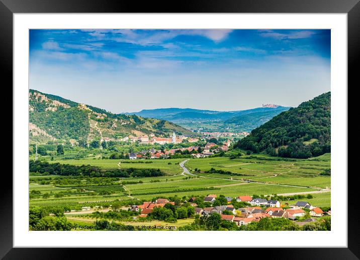 Landscape of Wachau valley. Framed Mounted Print by Sergey Fedoskin