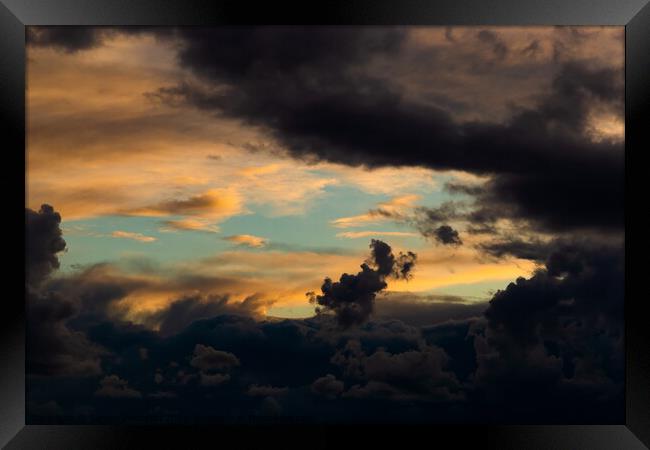 Dramatic sunset sky. Framed Print by Sergey Fedoskin