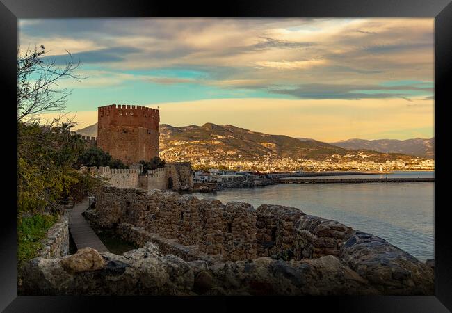 Fortress in the city of Alanya. Framed Print by Sergey Fedoskin