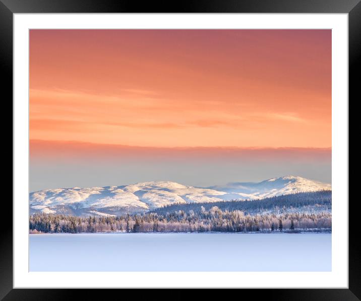 Frozen lake Framed Mounted Print by Hamperium Photography