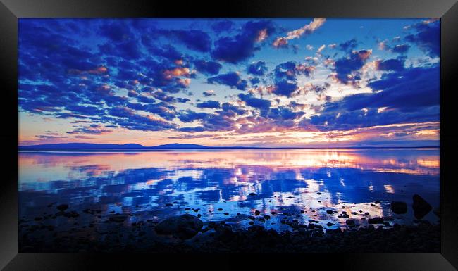 Sunset in Jämtland Sweden Framed Print by Hamperium Photography