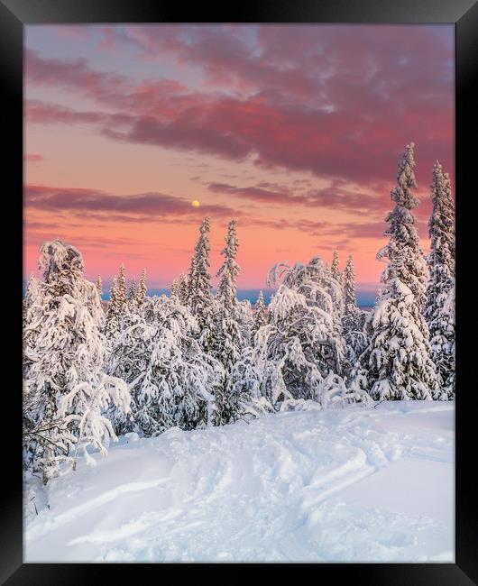 Åre Sweden in the winter. Framed Print by Hamperium Photography