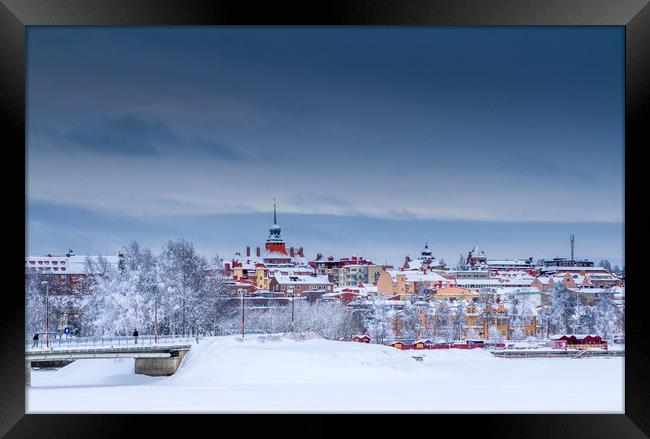 Winter in Östersund Sweden Framed Print by Hamperium Photography