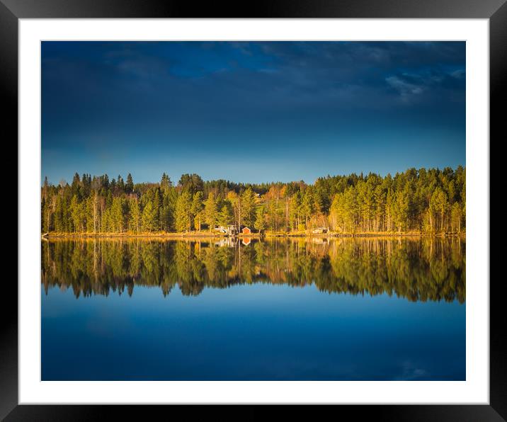 Reflections on the lake Framed Mounted Print by Hamperium Photography